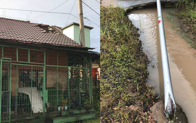 Rumah Warga?Rusak Diterjang Angin Kencang di Telawang