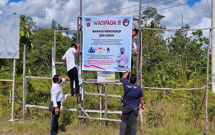 Satres Narkoba Gunung Mas Ingatkan Bahaya Menghirup Lem Aibon
