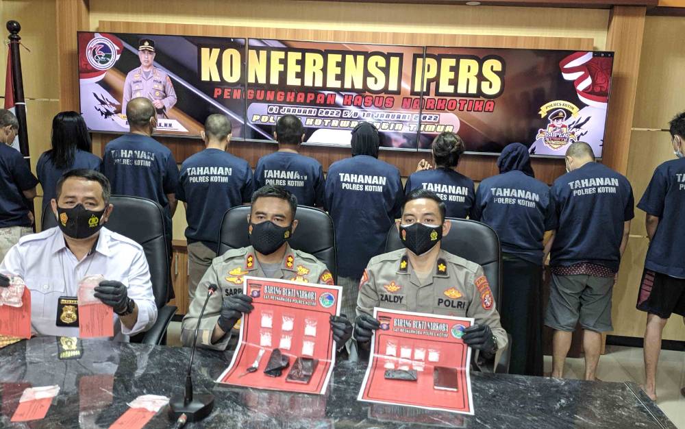 Baru 18 Hari 2022 Polres Kotim Sudah Ringkus 10 Tersangka Narkoba