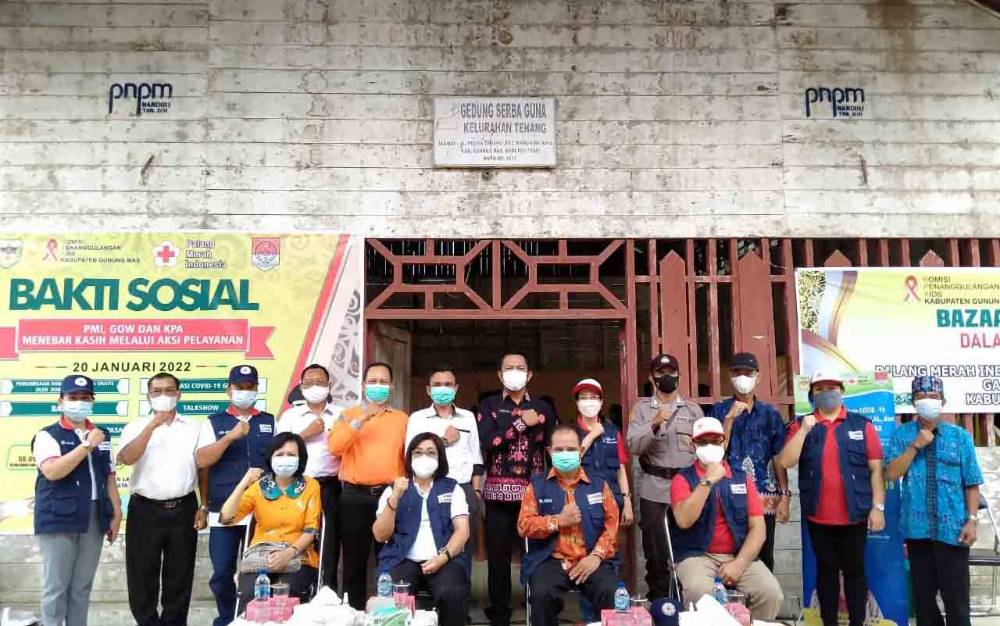 Bupati Gunung Mas Dukung Bakti Sosial PMI, GOW dan KPA