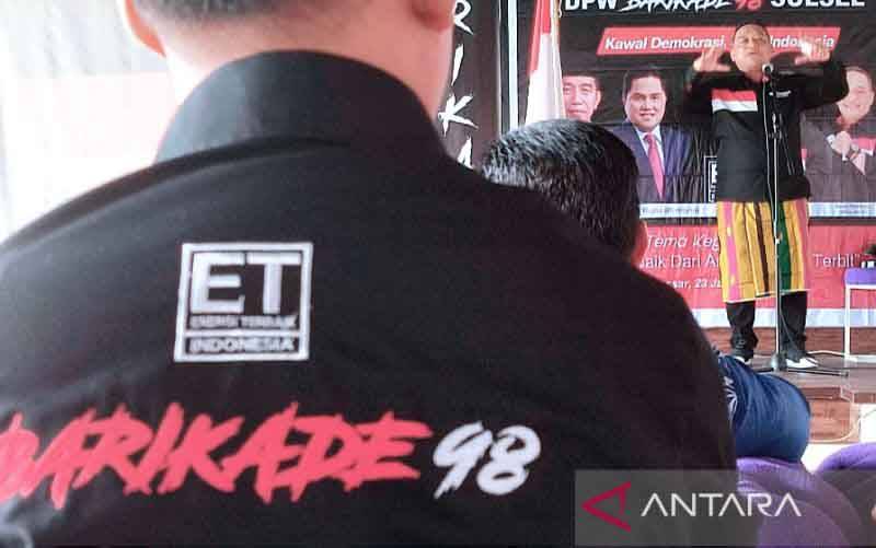 Deklarasi Barikade 98 Sulsel Dorong Erick Thohir Capres