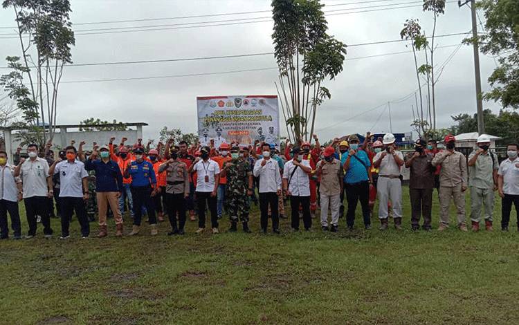Kecamatan Seruyan Raya Gelar Apel Kesiapsiagaan Karhutla