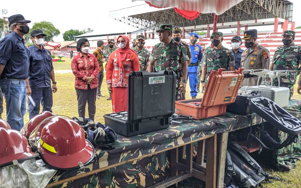 Danrem Apresiasi Terobosan Bupati Siapkan Excavator Antisipasi Karhutla di Kotim