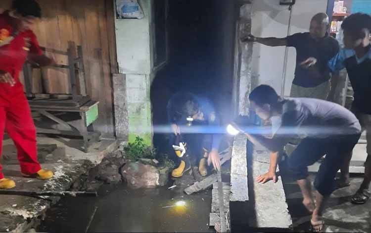 Warga Sampit Ramai-ramai Kepung Ular Besar