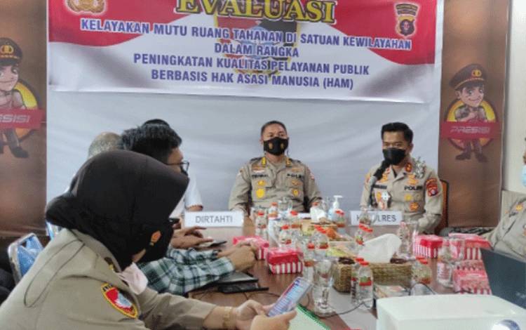 Tim Puslitbang Polri Evaluasi Kelayakan Mutu Ruang Tahanan Polres Pulang Pisau