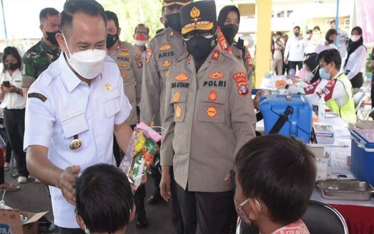 Wali Kota Palangka Raya Apresiasi Dukungan Polri Percepat Vaksinasi Anak