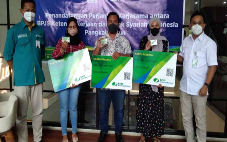 BPJAMSOSTEK Jalin Kerja Sama dengan BSI Cabang Pangkalan Bun Guna Lindungi Nasabah KUR