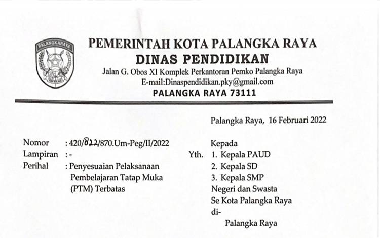 Dinas Pendidikan Wajibkan Sekolah di 12 Kelurahan Zona Merah Terapkan Belajar Online
