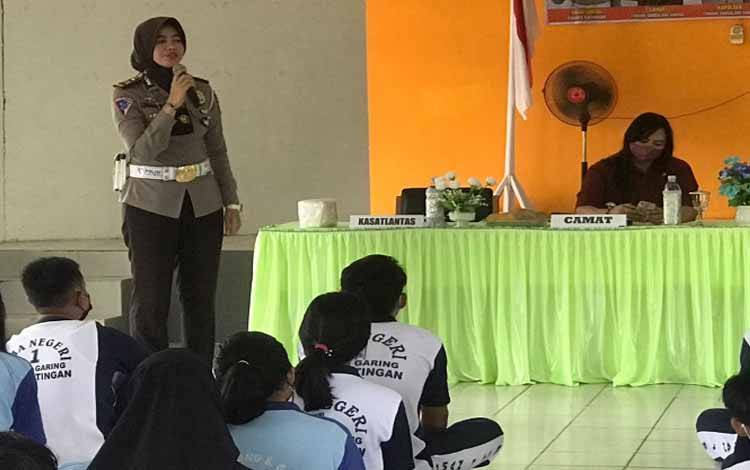 Satlantas Polres Katingan Sosialisasi Kamseltibcar di Sekolahan