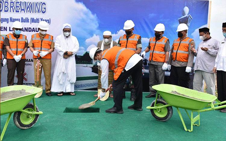 Pemkab Lamandau Gelar Groundbreaking Pembangunan Masjid Agung