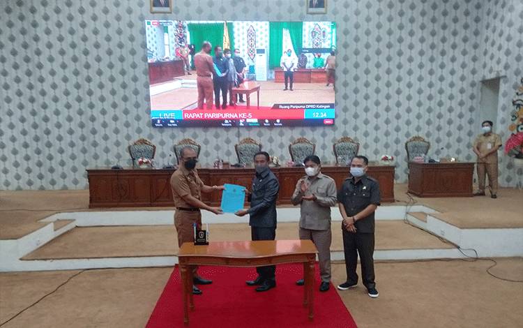Ini Kata Sekda Katingan Saat Penetapan 5 Buah Raperda