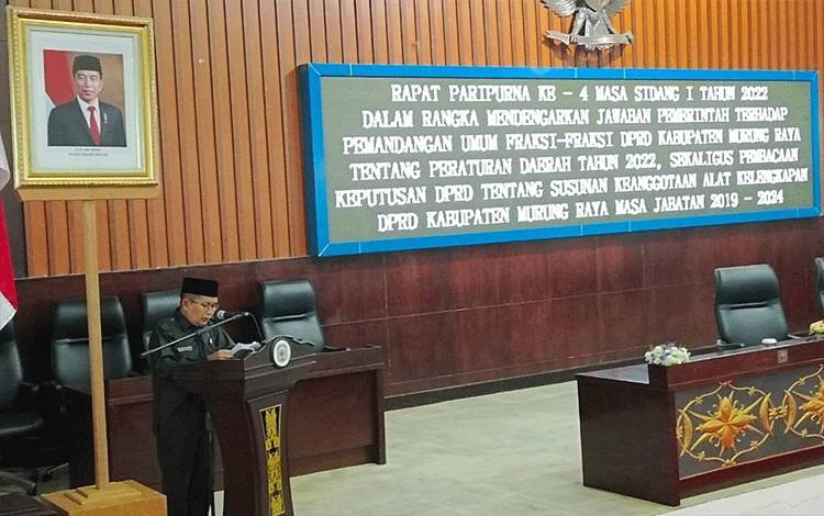 Pemkab Murung Raya Jawab Pemandangan Umum Fraksi DPRD