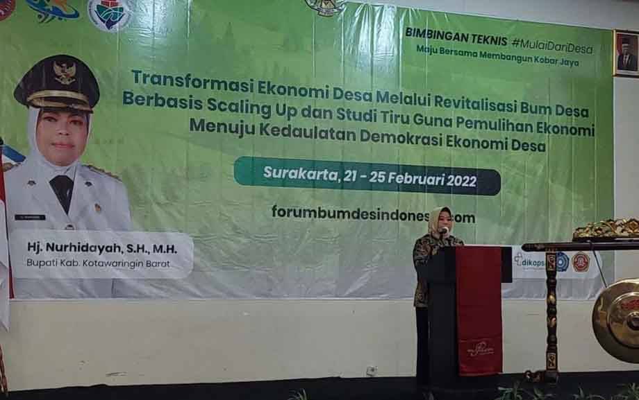 Bupati Kobar Minta BUMDes Tingkatkan Peran dalam Pemulihan Ekonomi