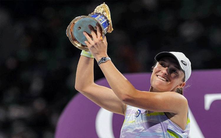 Iga Swiatek Sampaikan Dukungan untuk Ukraina Saat Juarai Qatar Open