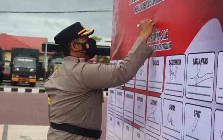 Polres Seruyan Tanda Tangani Pakta Integritas Wujudkan WBBM