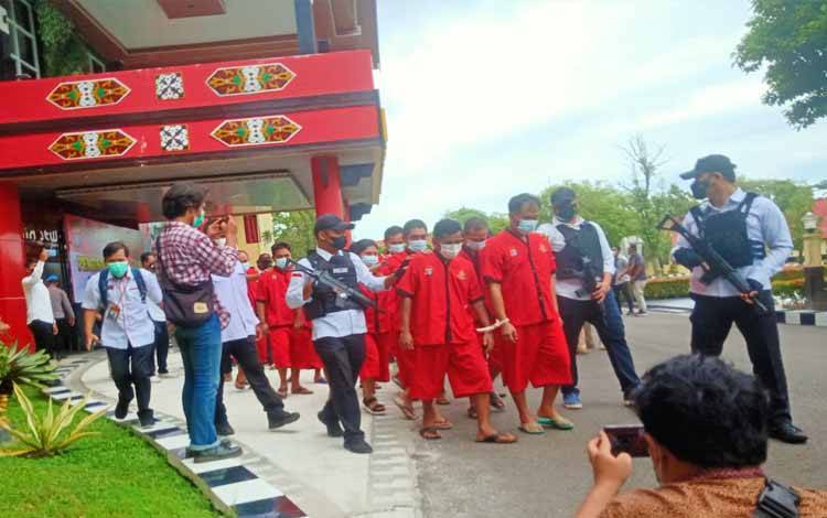 Polda Kalteng Tangkap Belasan Tersangka, Lebih 2 Kg Sabu Disita