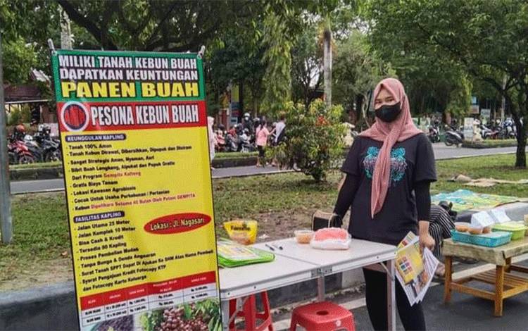 Lapak Pedagang Saat CFD Diatur Sesuai Protokol Kesehatan