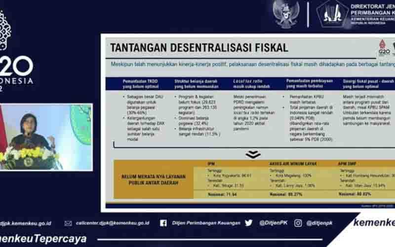 Sri Mulyani: Keuangan Daerah Masih Sangat Bergantung Pada Pusat