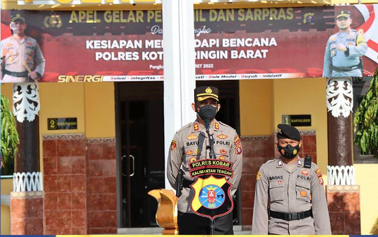 Siaga Bencana, Polres Kobar Gelar Apel Sarpras