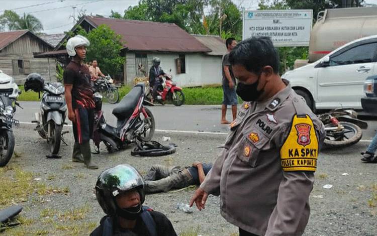 Tabrakan Dua Sepeda Motor, Begini Kondisi Pengendara