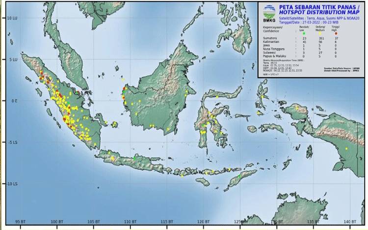 Curah Hujan Minim, Terdeteksi 1 Titik Panas di Antang Kalang