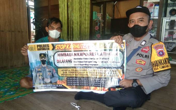 Polsek Katingan Hilir Imbau Masyarakat Tak Bakar Lahan