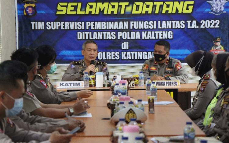 Satlantas Polres Katingan Sambut Tim Supervisi Ditlantas Polda Kalteng