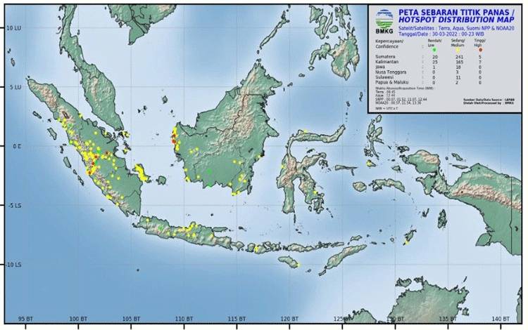 Terdeteksi 1 Titik Panas di Mentaya Hulu