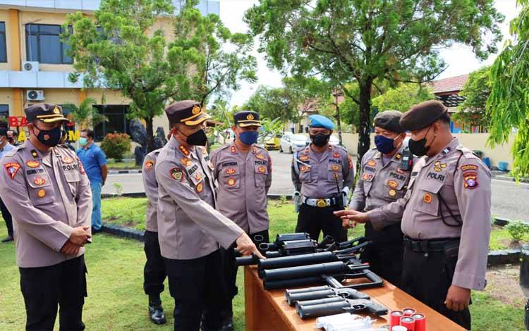 Polresta Palangka Raya Apel Gelar Pasukan untuk Hadapi Unras