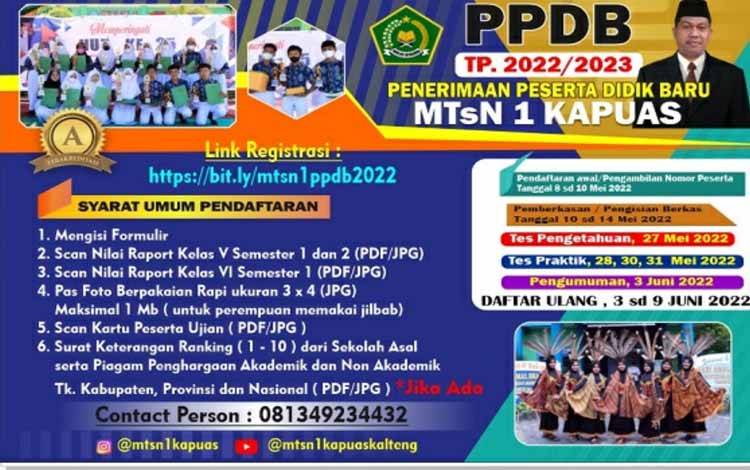 MTsN 1 Kapuas Sosialisasikan Penerimaan Peserta Didik Baru