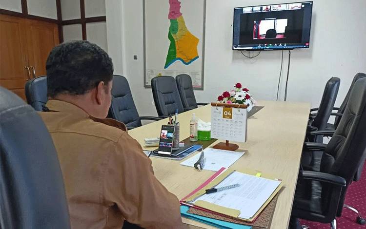 Sekda Seruyan Ikuti Rakornas Pelaksanaan Anggaran Tahun 2022