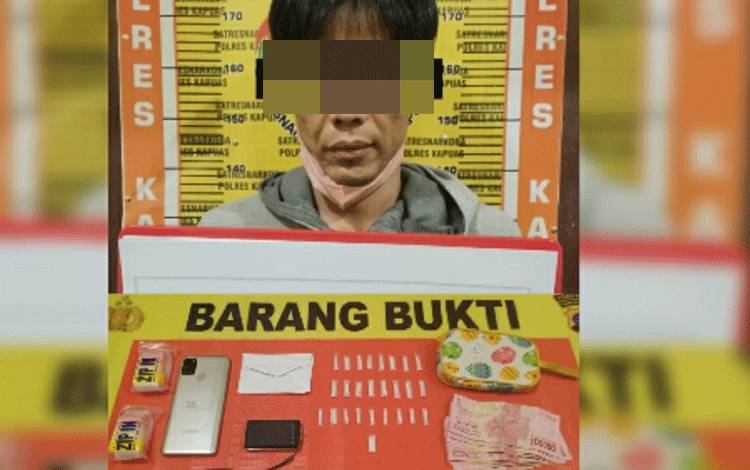 Simpan 26 Paket Sabu, Warga Selat Ditangkap Satresnarkoba Polres Kapuas