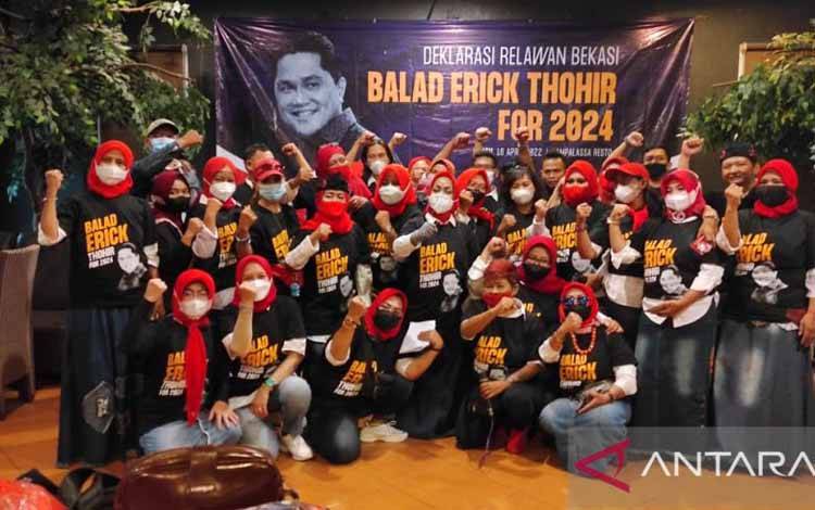 Relawan Dukung Erick Thohir Maju Pilpres 2024