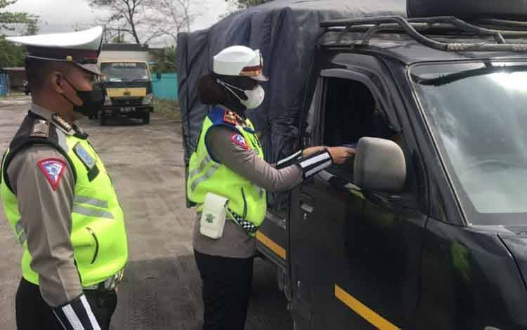 Satlantas Polres Katingan Gandeng Dishub dan Dinkes Lakukan Ramp Check Angkutan Umum
