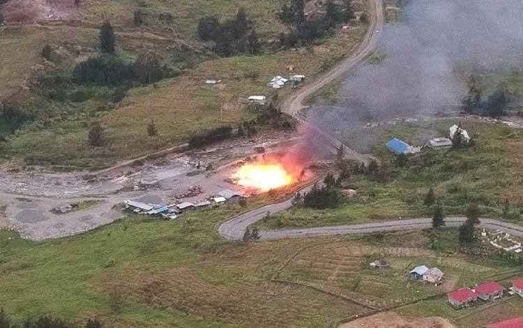 KKB Bakar Mes Milik PT MTT di Ilaga Papua