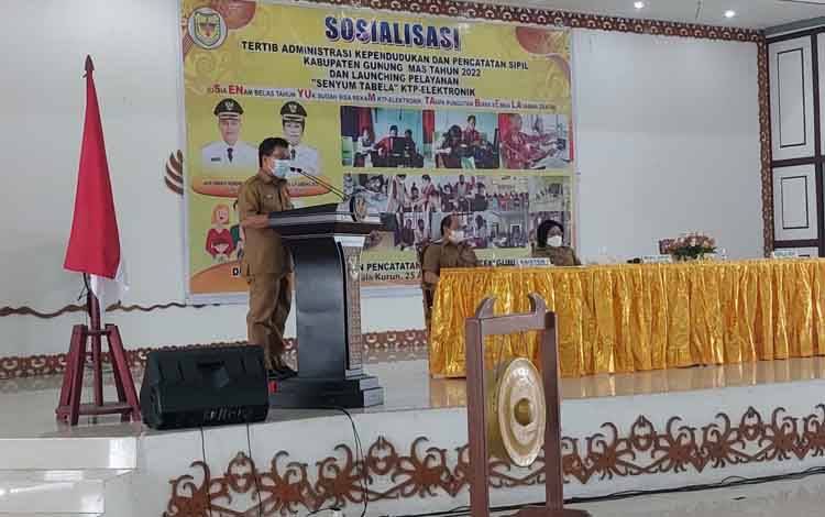 Dinas Dukcapil Gunung Mas Sosialisasi Tertib Administrasi Kependudukan dan Pencatatan Sipil