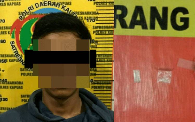 Satresnarkoba Polres Kapuas Tangkap Seorang Pemuda Karena Edarkan Sabu