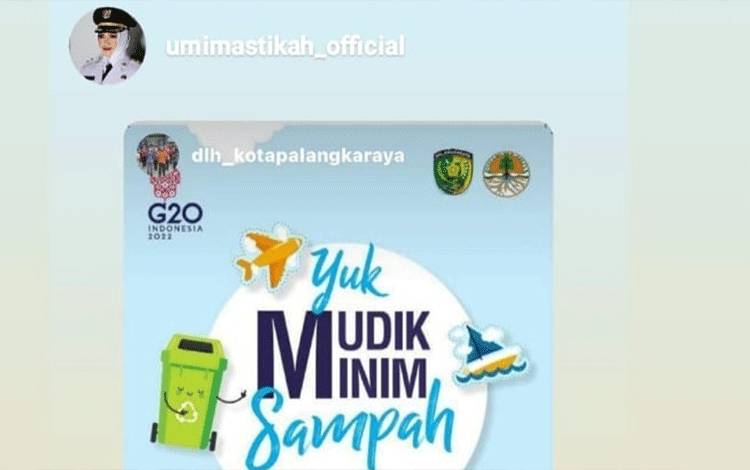 Pemko Palangka Raya Dorong Gerakan Mudik Minim Sampah