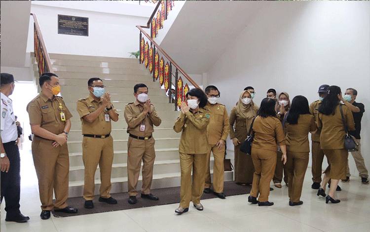 Hari Pertama Masuk Pemkab Pulang Pisau Gelar Apel Gabungan