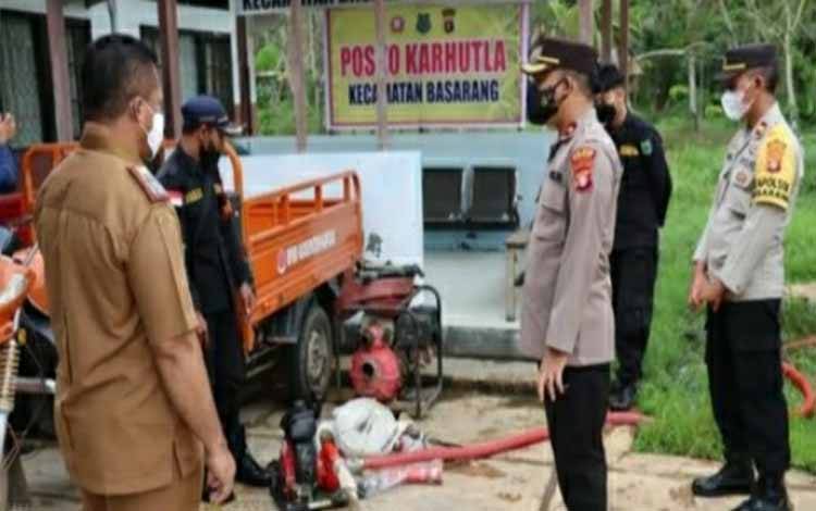 Cek Mako Polsek Basarang dan Posko Karhutla, Ini Pesan Wakapolres Kapuas ke Personel