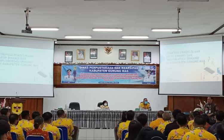 Dinas Perpustakaan dan Kearsipan Gumas Gelar Bimtek Aplikasi Srikandi