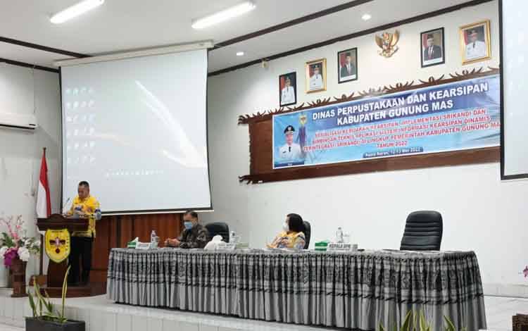 Kabupaten Gumas Peringkat 3 Tingkat Provinsi Kalteng Berdasarkan Audit Kearsipan Tahun 2021