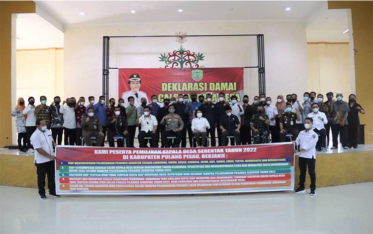 Bupati Pulang Pisau Pesan ini Pada Deklarasi Damai Calon Kades