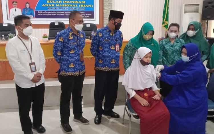 Seruyan Canangkan Bulan Imunisasi Anak Nasional Tahun 2022