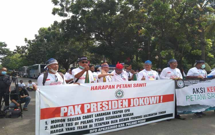 Petani Sawit Kalteng Ikut Demo ke Jakarta