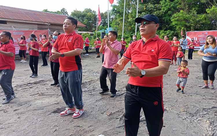 PDIP Barito Timur Ikuti Pemecahan Rekor Senam Sicita