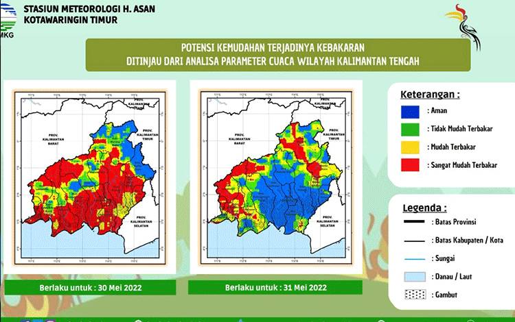 Waspada! Sebagian Wilayah Kotim Berstatus Mudah Terbakar