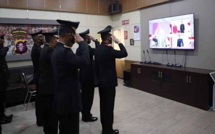 Wakapolres Kapuas Ikuti Upacara Hari Lahir Pancasila Secara Virtual