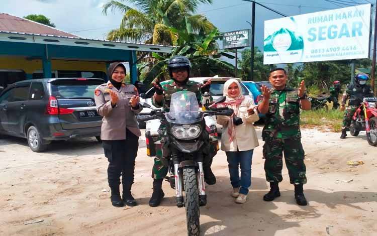 Danrem Panju Panjung Kunjungi Polsek Sebangau Gunakan Motor Trail
