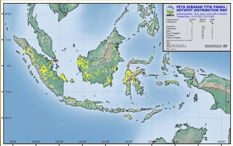 Titik Panas Terdeteksi di Dalam Kota Sampit